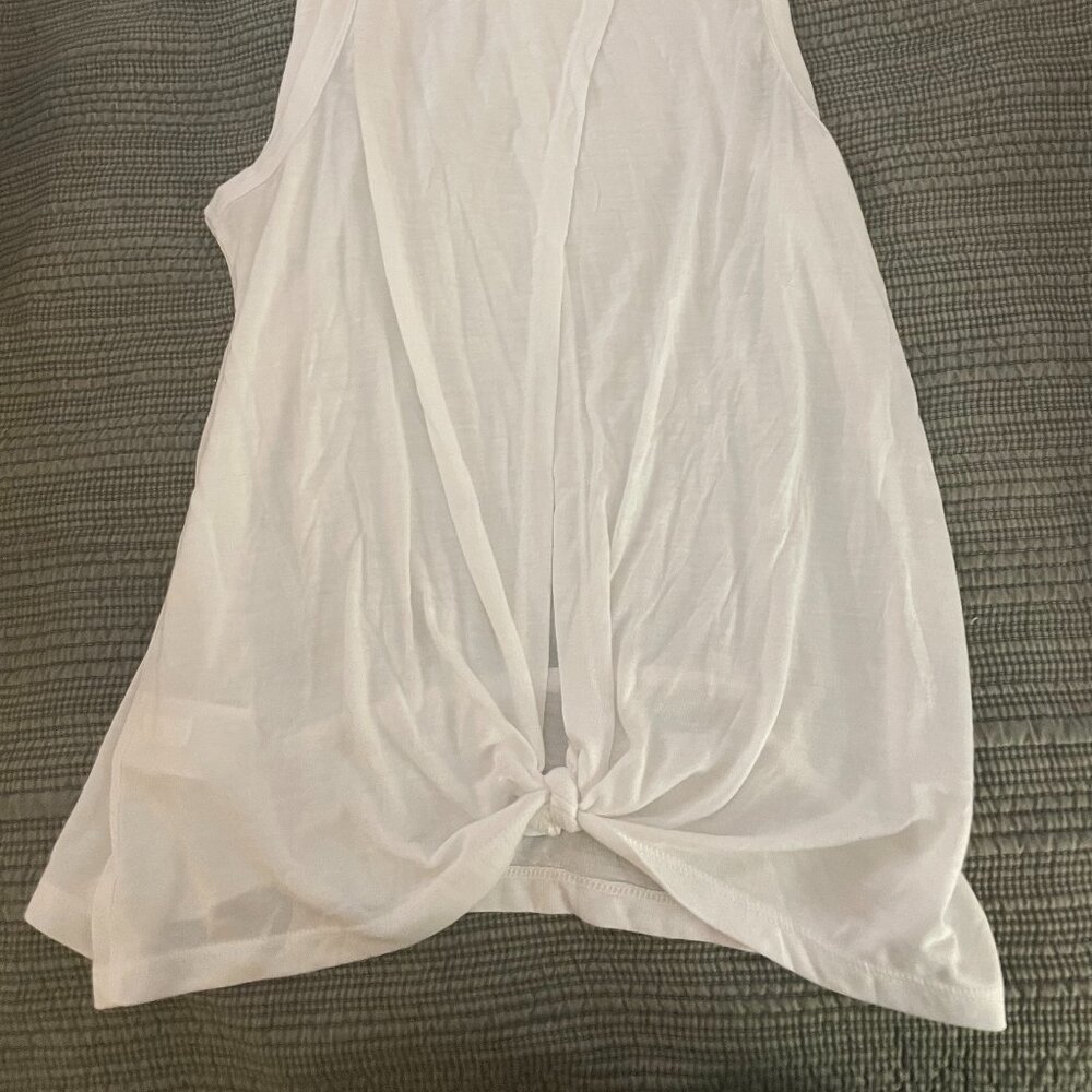 JCrew White Tie Back Tank Top